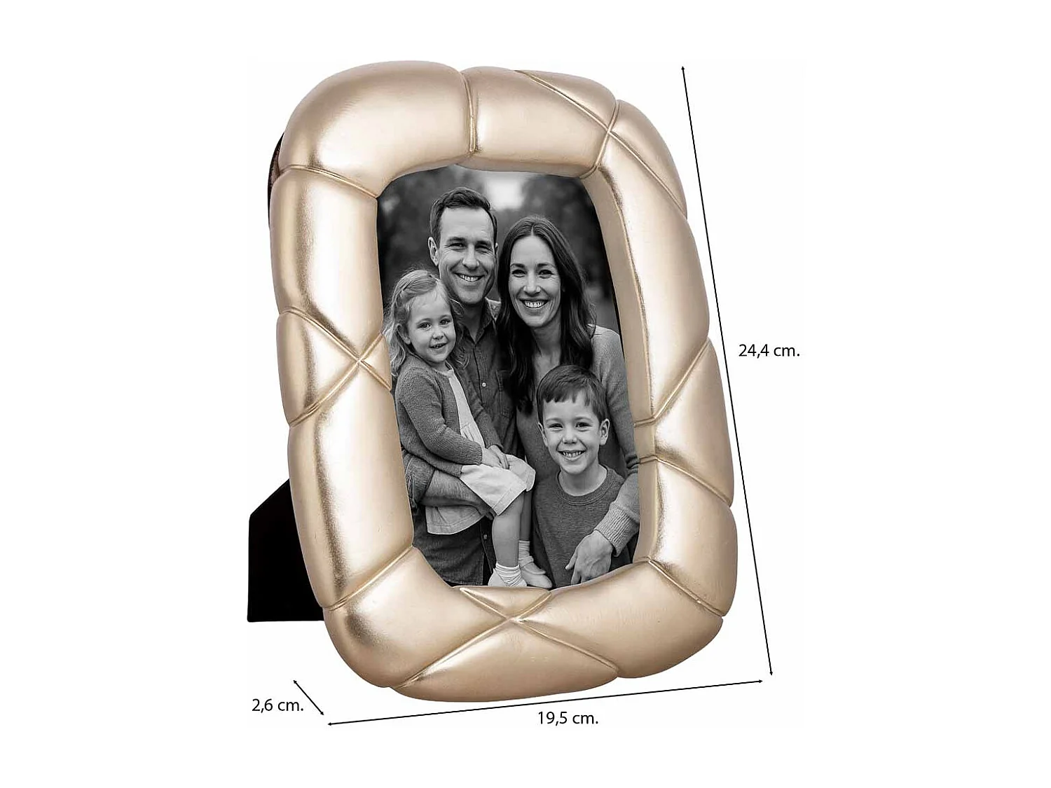 Porte-photo 13x18 doré 19,5x2,6x24,4 cm (h)