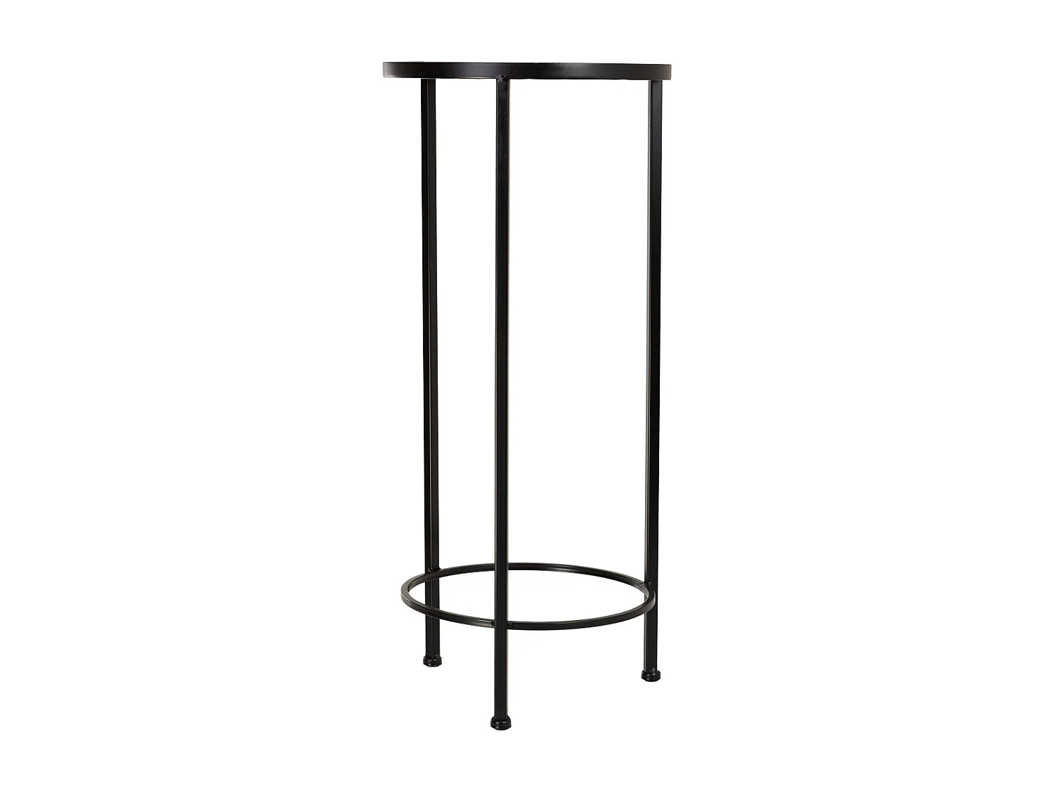 Soporte set 3 pzas de mosaico y forja negro D30x68h-D25x57h-D20x51h cm