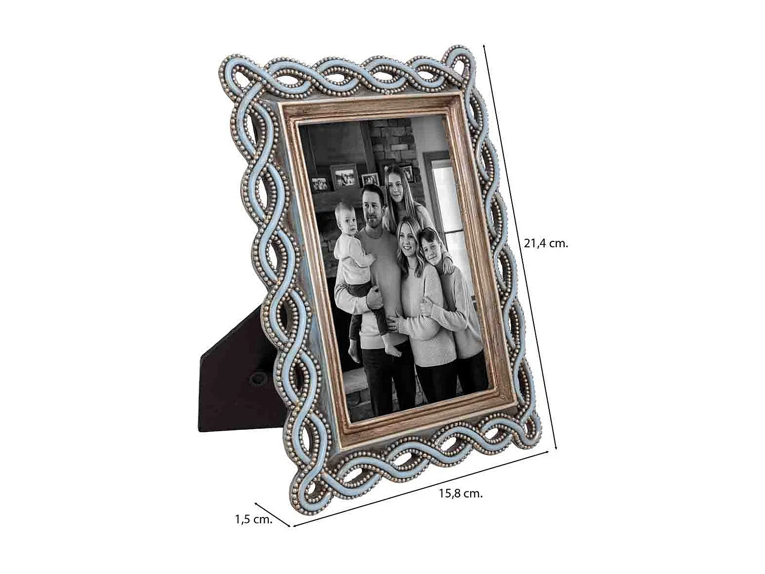 Porta fotos 10X15 azul 15,8x1,5x21,4h cm