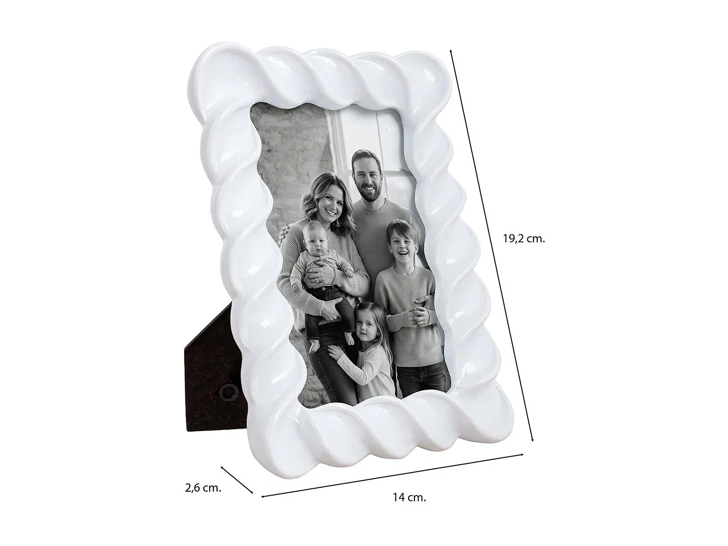 Porta fotos 10X15 blanco 14x2,6x19,2h cm