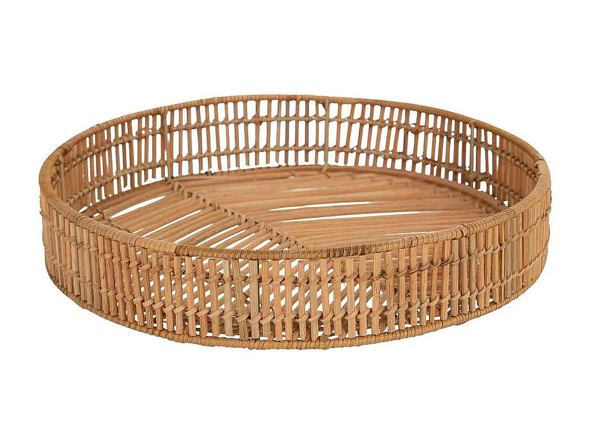 Plateau en rotin brun D40 x H7