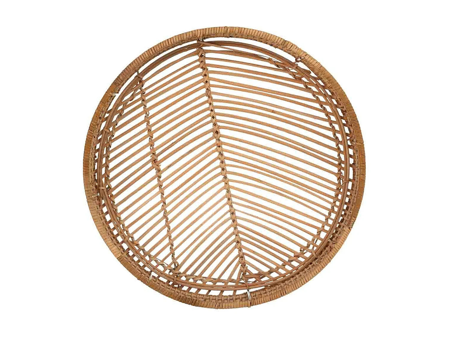 Plateau en rotin brun D40 x H7