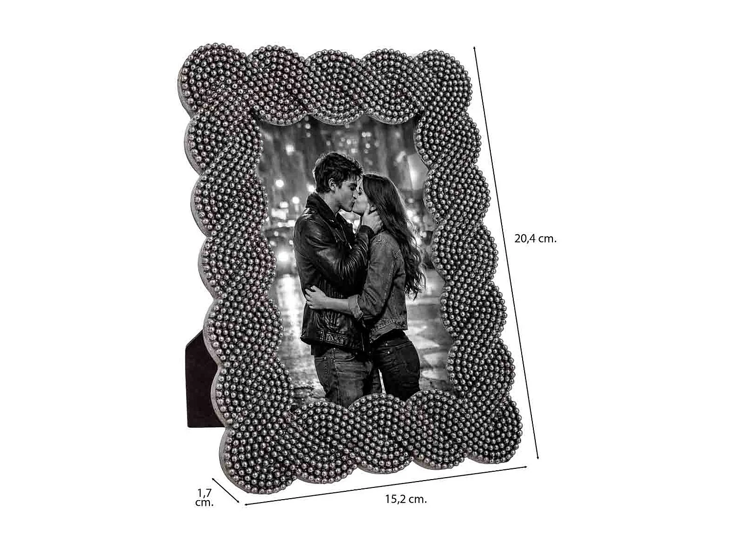 Porta fotos 10X15 negro 15,2x1,7x20,4h cm