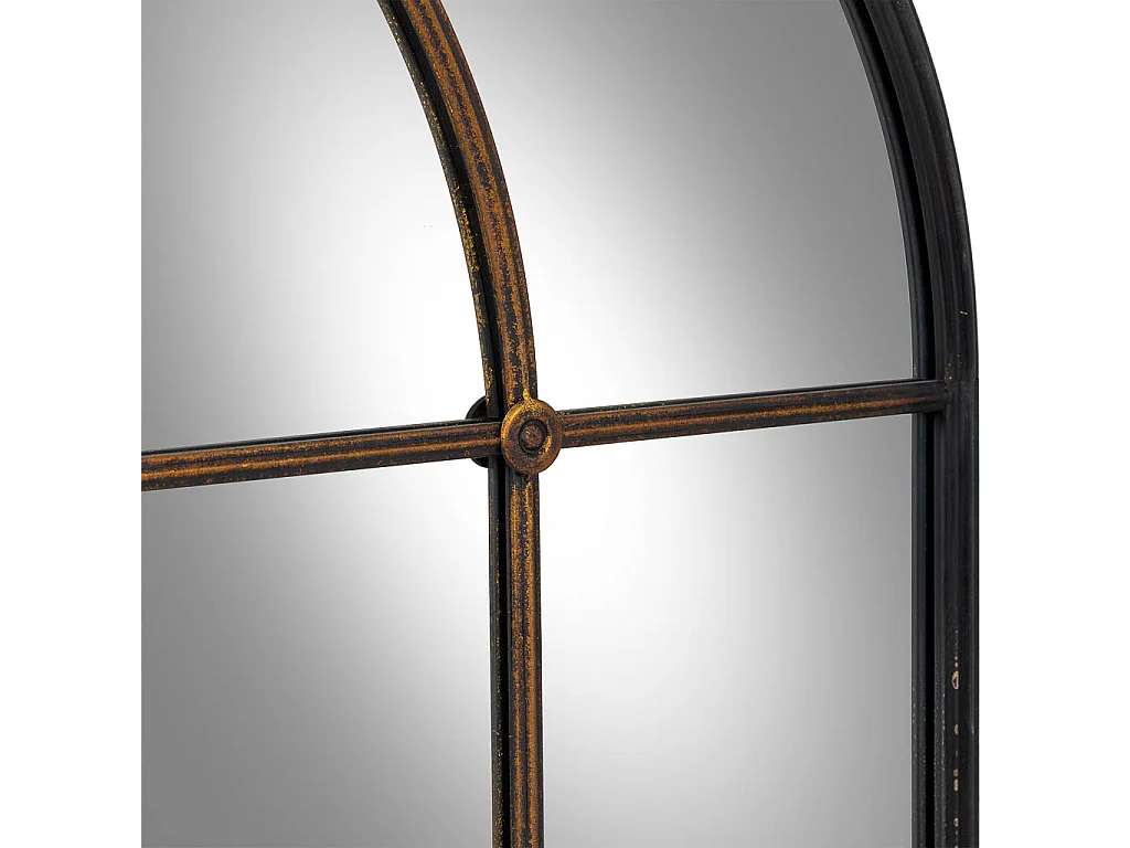 Miroir en fer noir 72 x 3 x 120,5 cm (h)