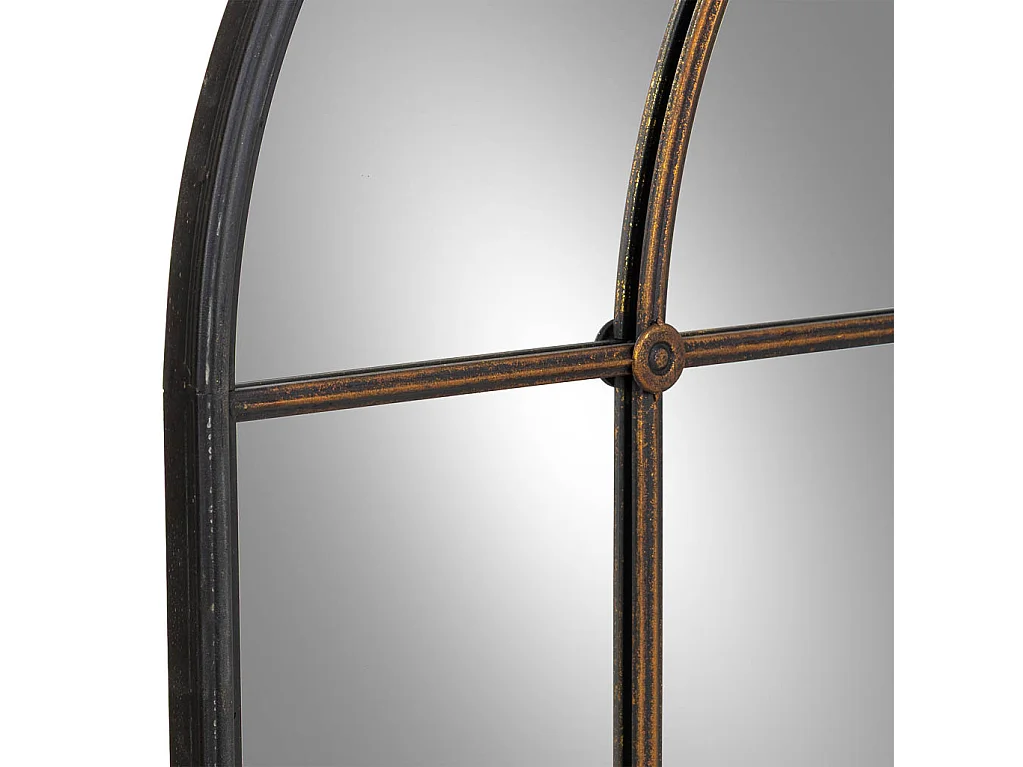 Espelho de ferro preto 72x3x120.5h cm