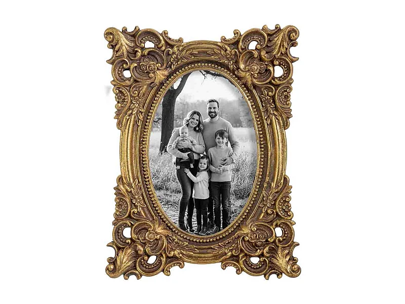 Porta fotos 10X15 dorado 16x2,9x21h cm