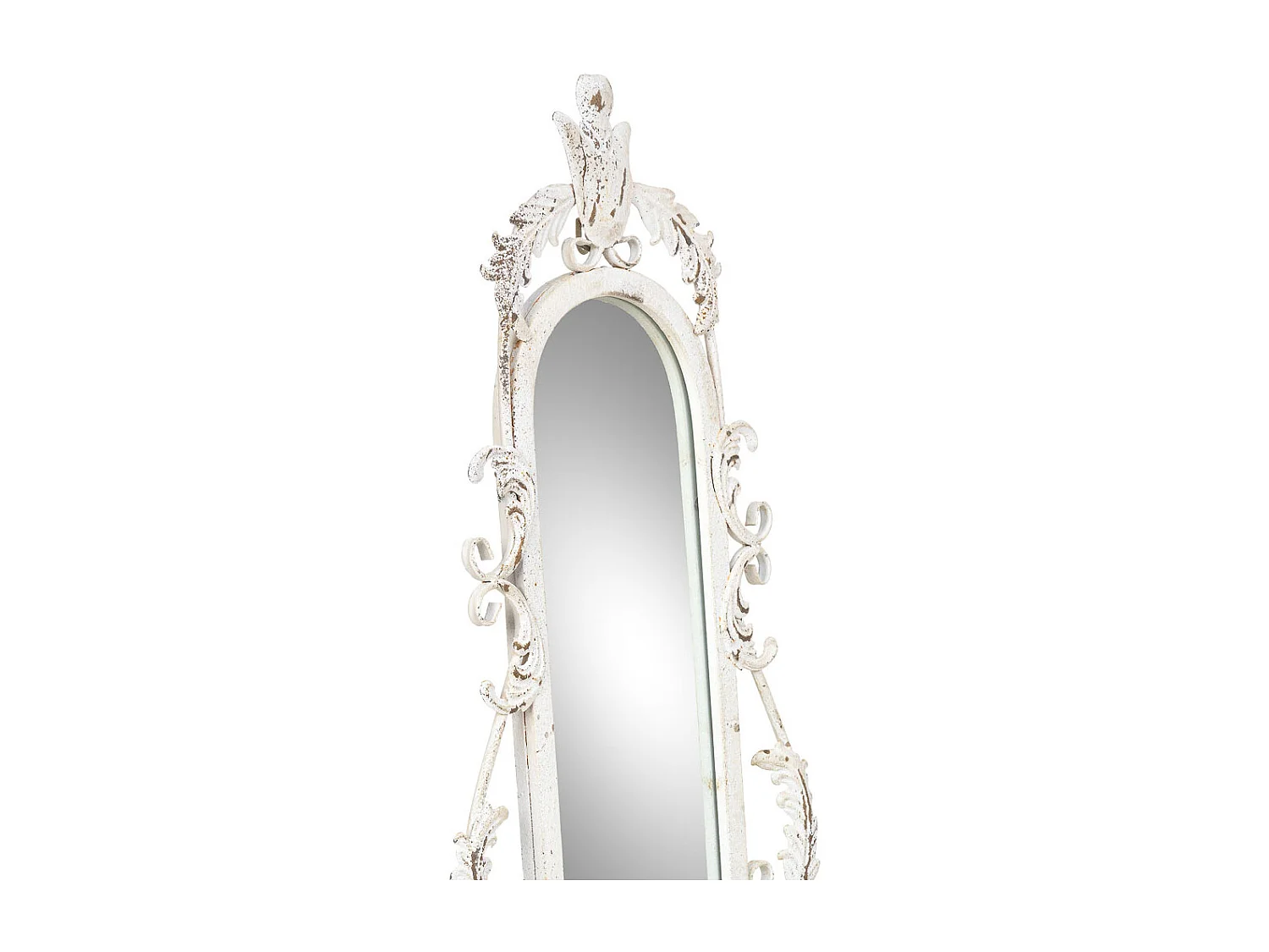 Miroir en bois et fer blanc 41 x 2,5 x 128 cm (h)