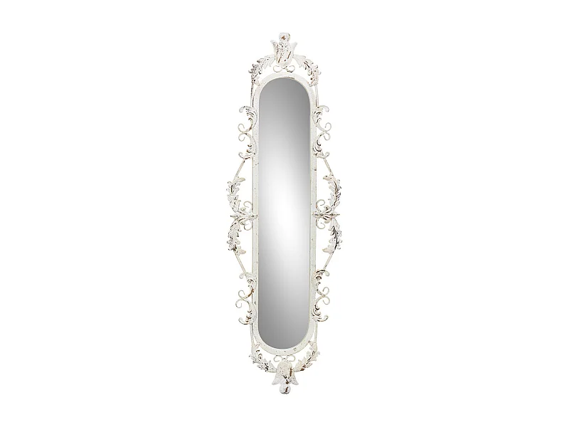 Miroir en bois et fer blanc 41 x 2,5 x 128 cm (h)