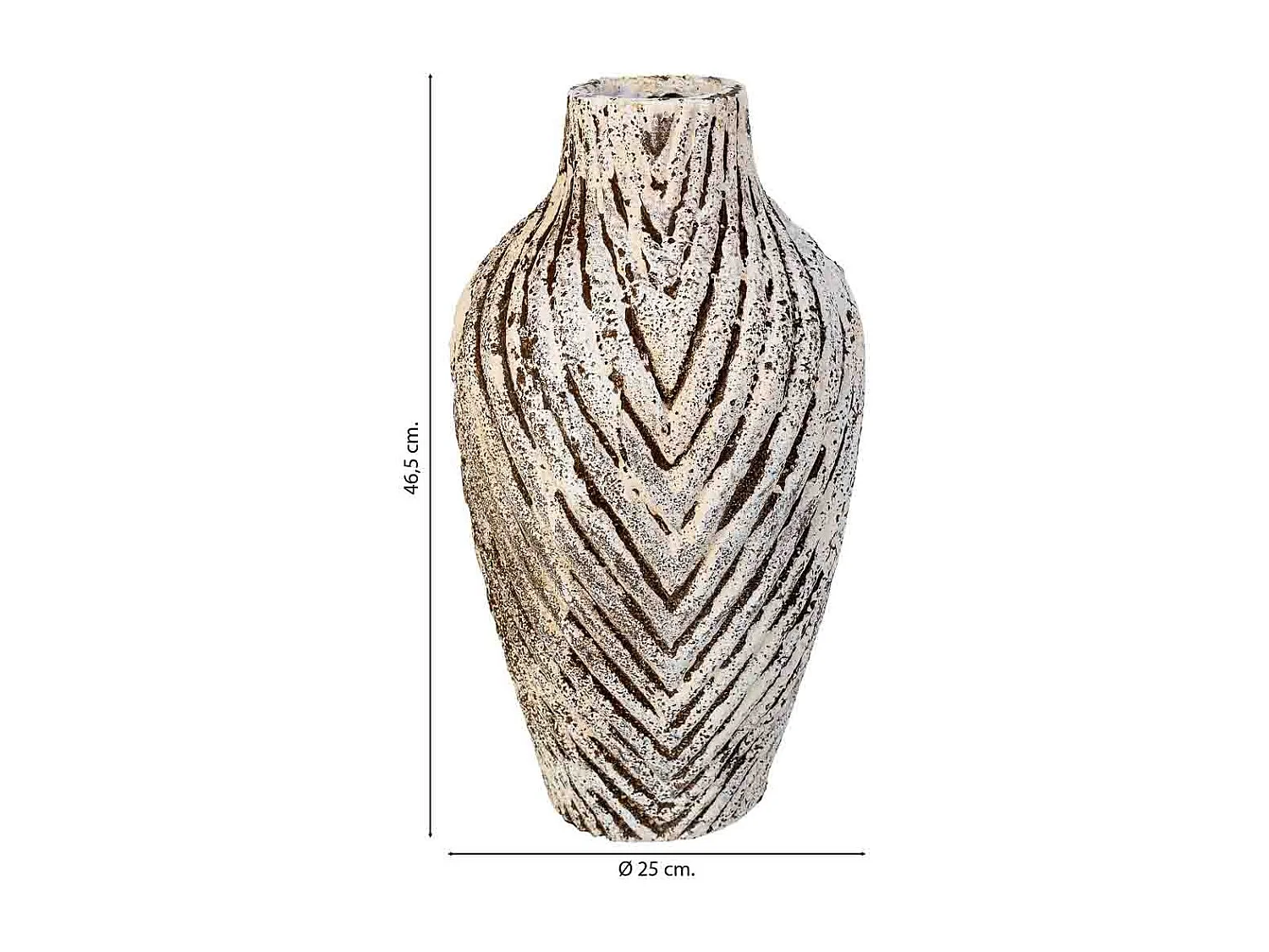 Vase vieilli 25 x 25 x 46,5 cm