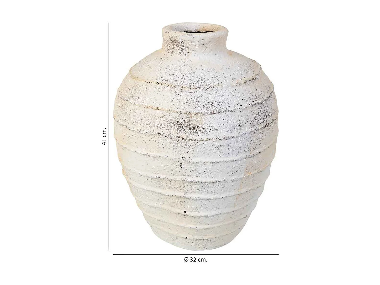 Vase  vieilli 32 x 32 x 41 cm (h)