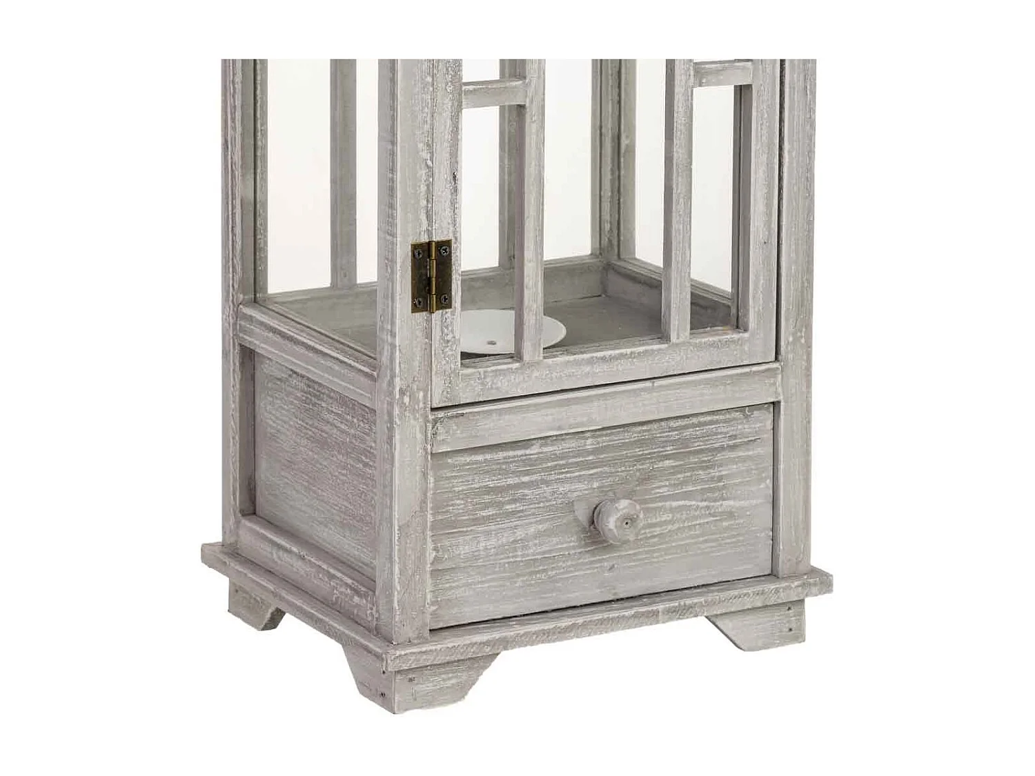 Farol de madera 26x21x75h cm