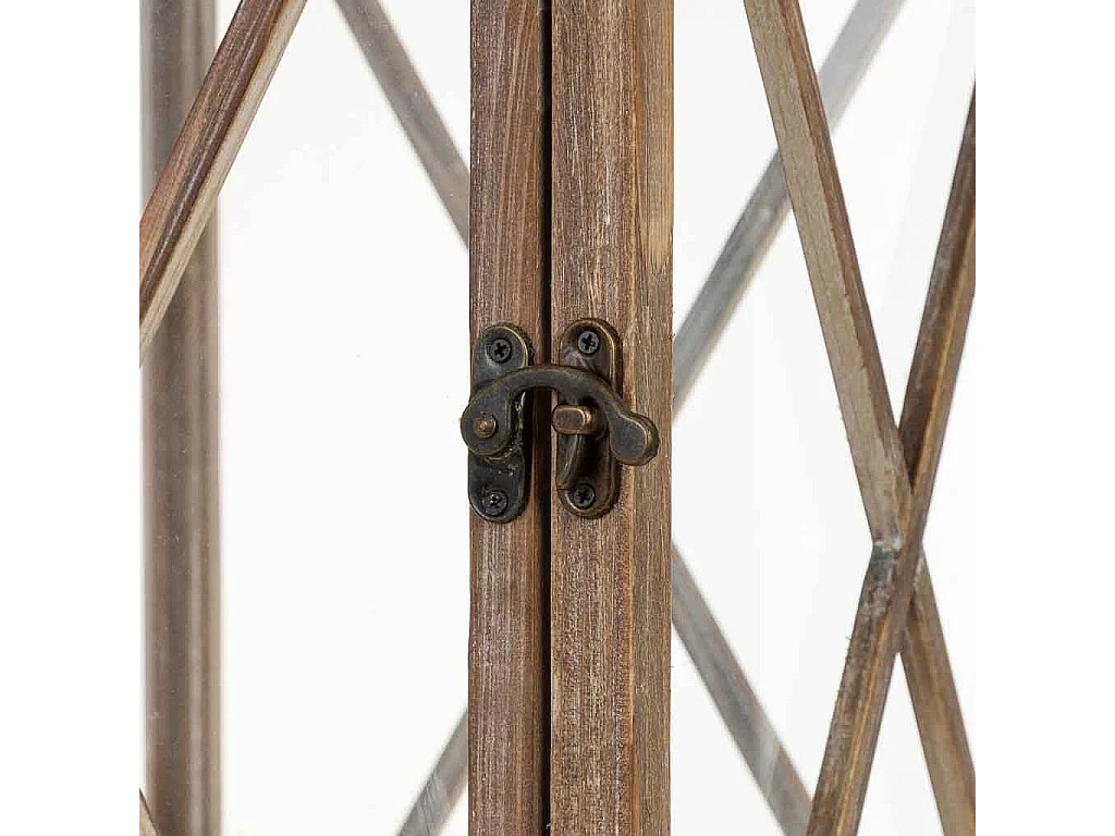 Lanterna in legno marrone 32x32x133h cm