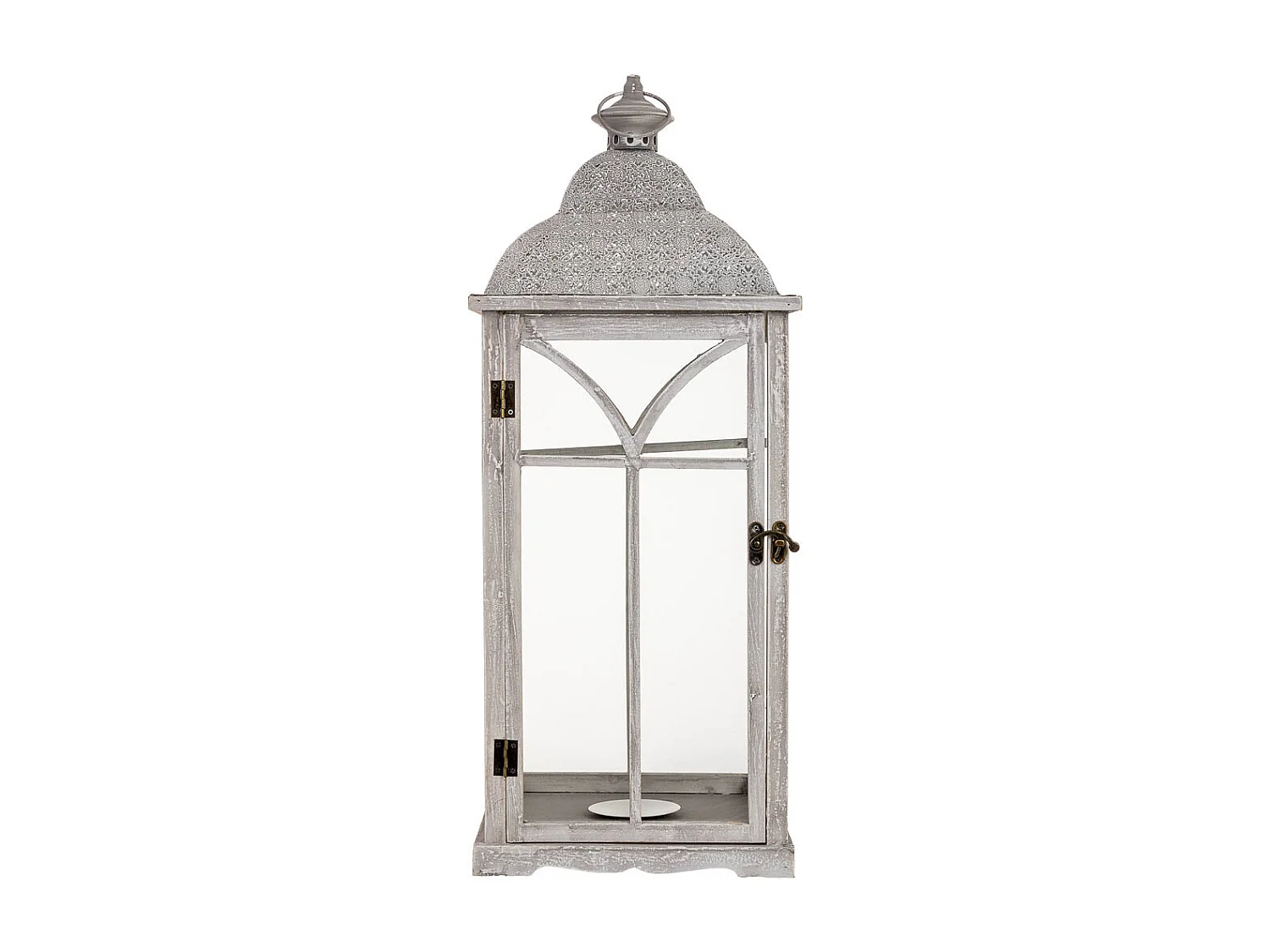 Farol de madera 30x30x74.5h cm
