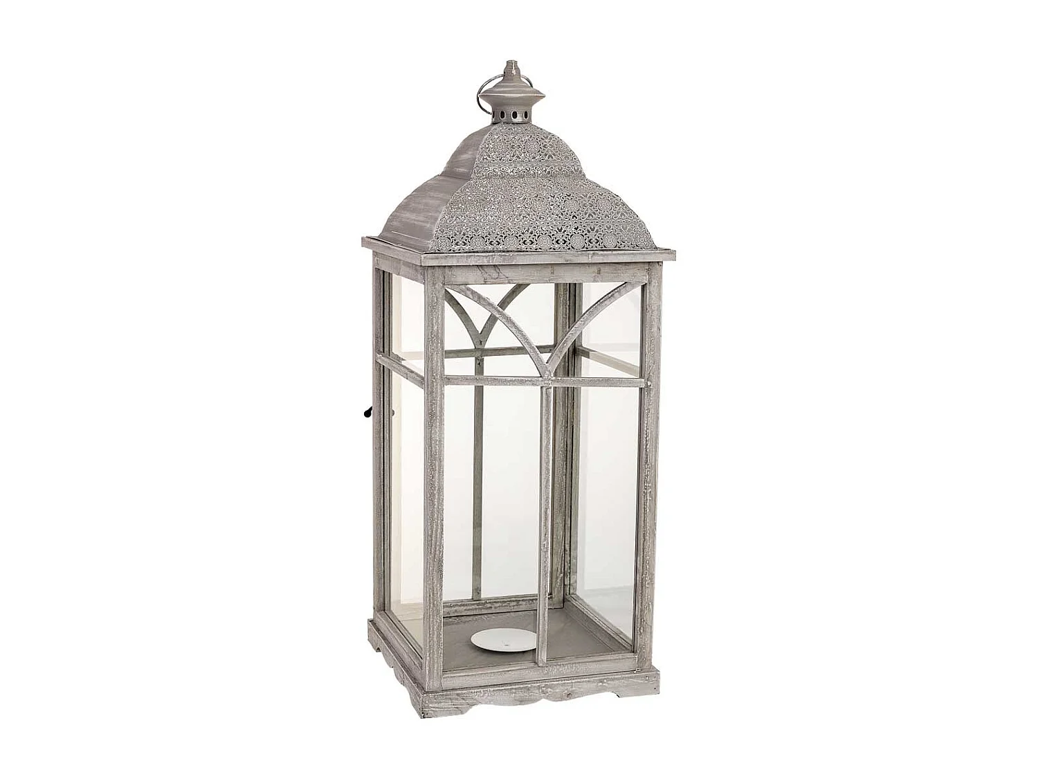 Farol de madera 30x30x74.5h cm