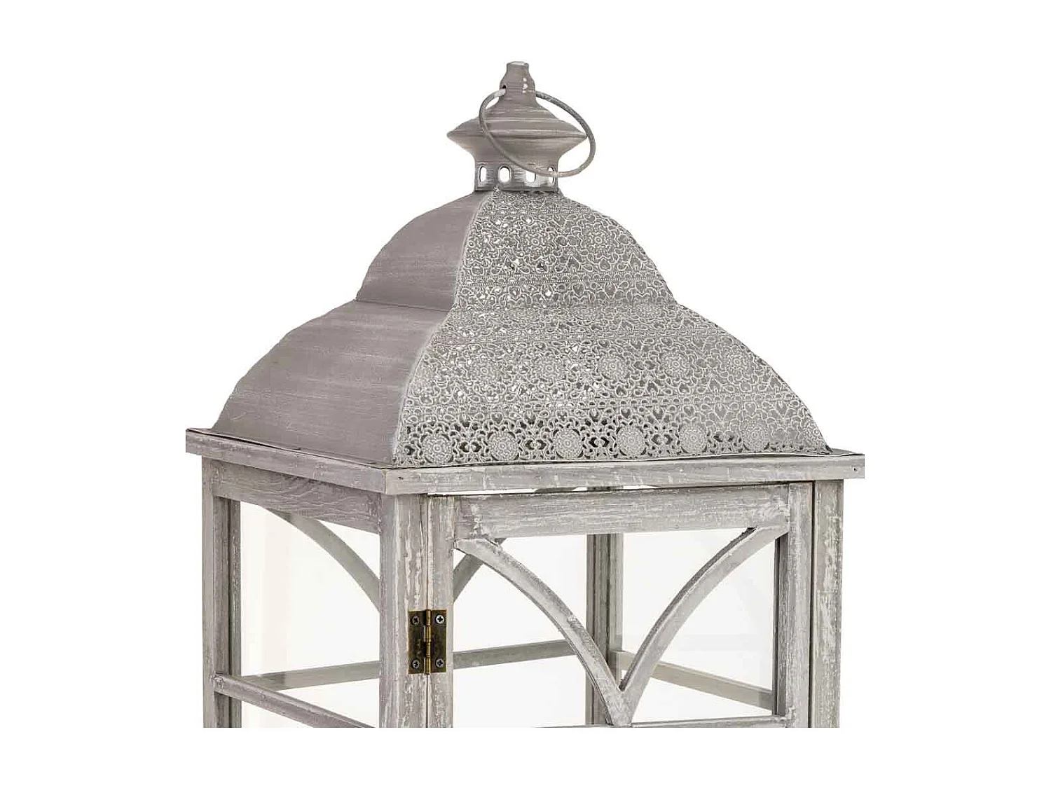 Farol de madera 30x30x74.5h cm