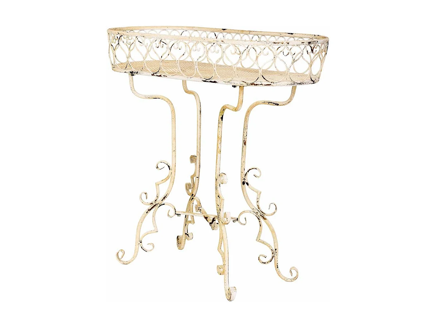 Support pour plantes en fer blanc 86 x 38 x 84 cm (h)