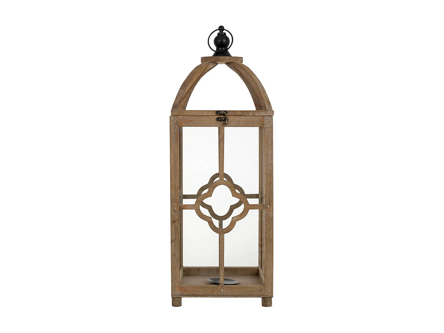 Farol de madera 23x23x63h cm