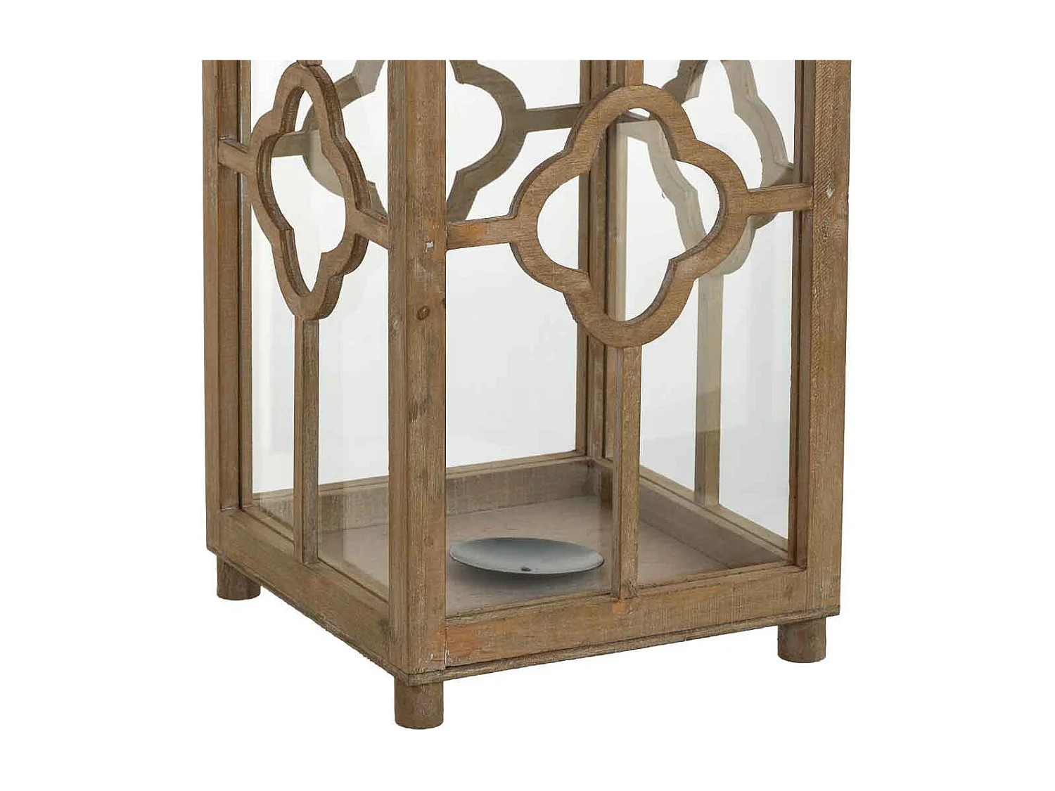 Farol de madera 23x23x63h cm
