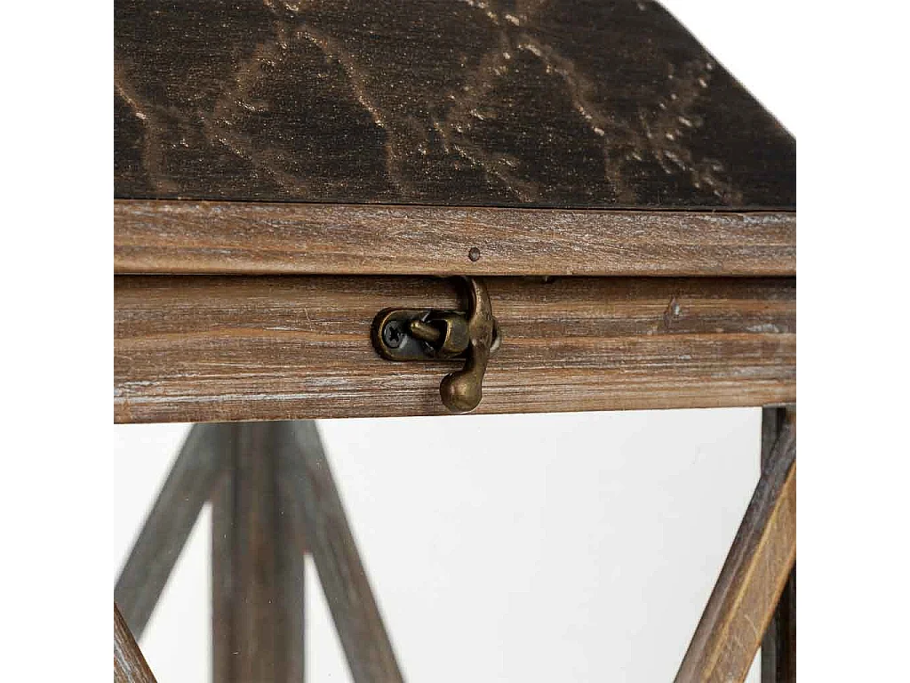 Farol de madera 24x24x63h cm