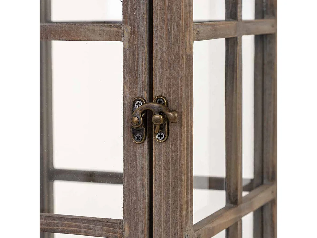 Farol de madera 24x24x68h cm