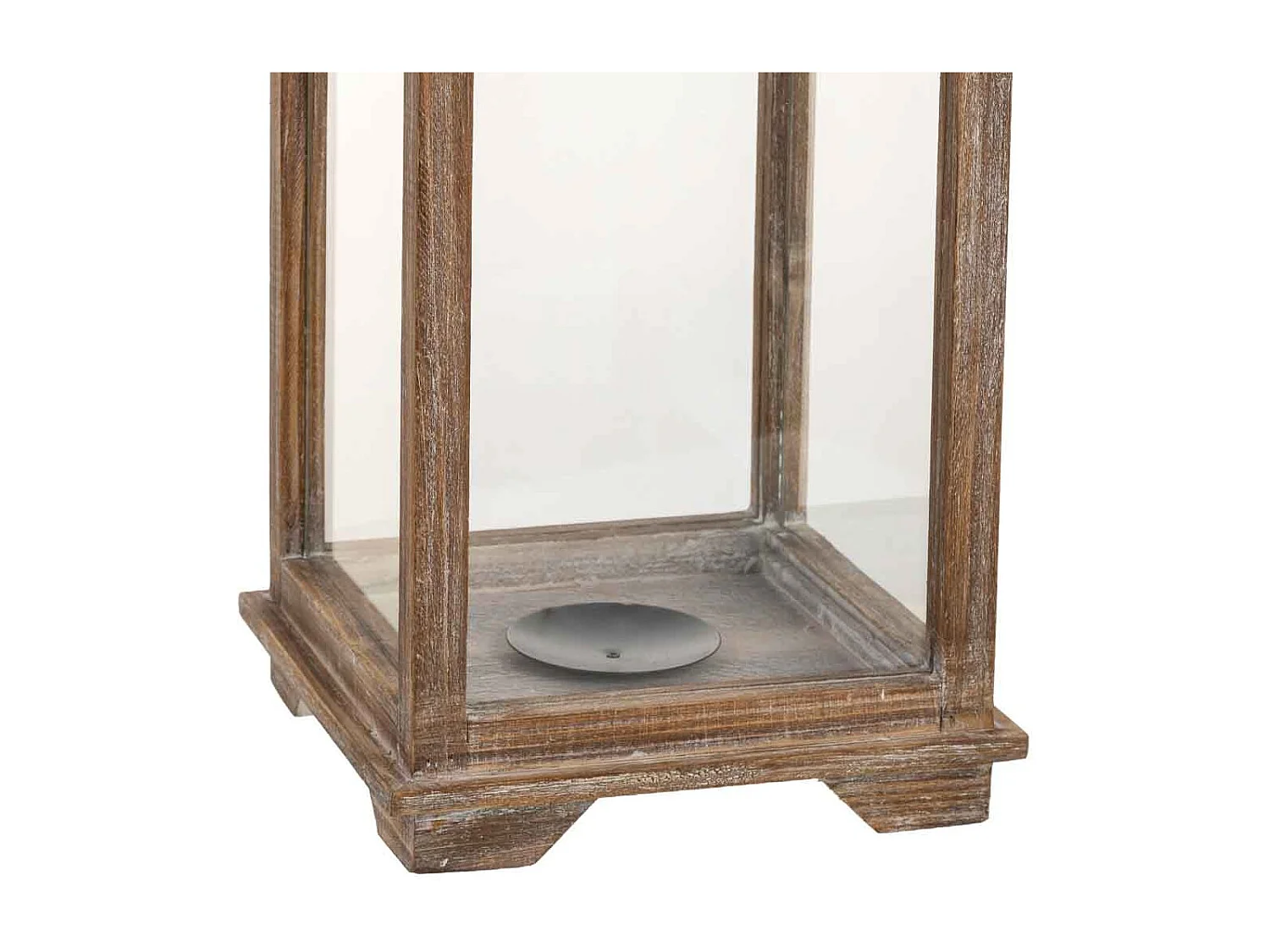 Farol de madera 23x23x62h cm