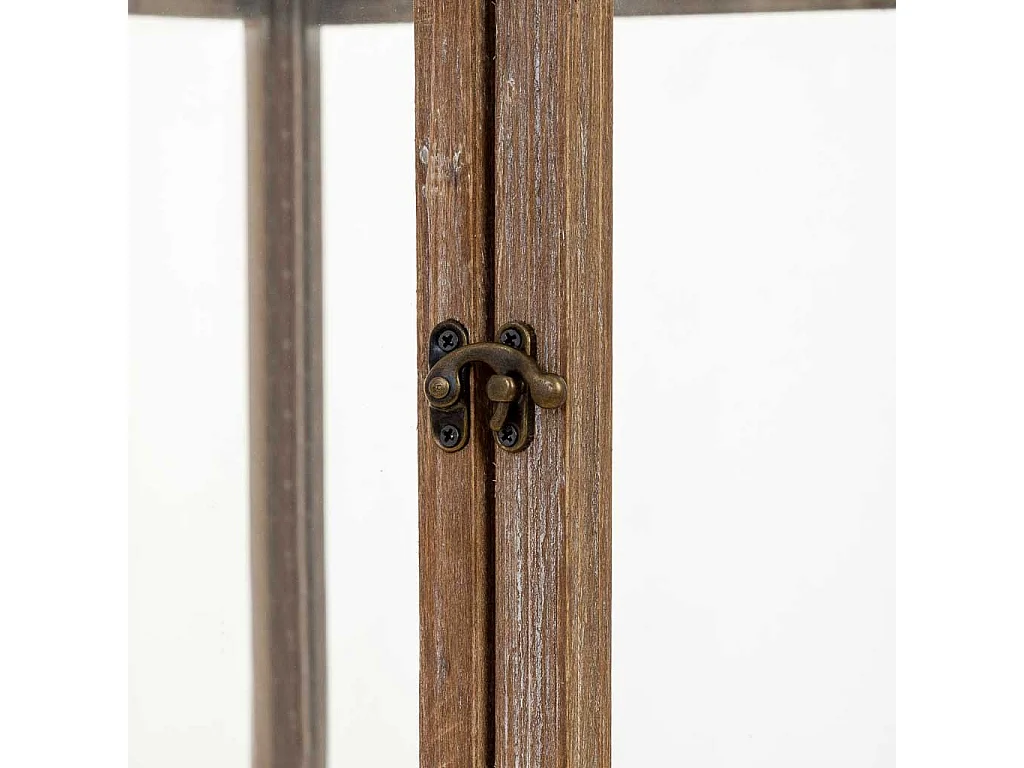 Lanterna in legno marrone 26x26x102,5h cm