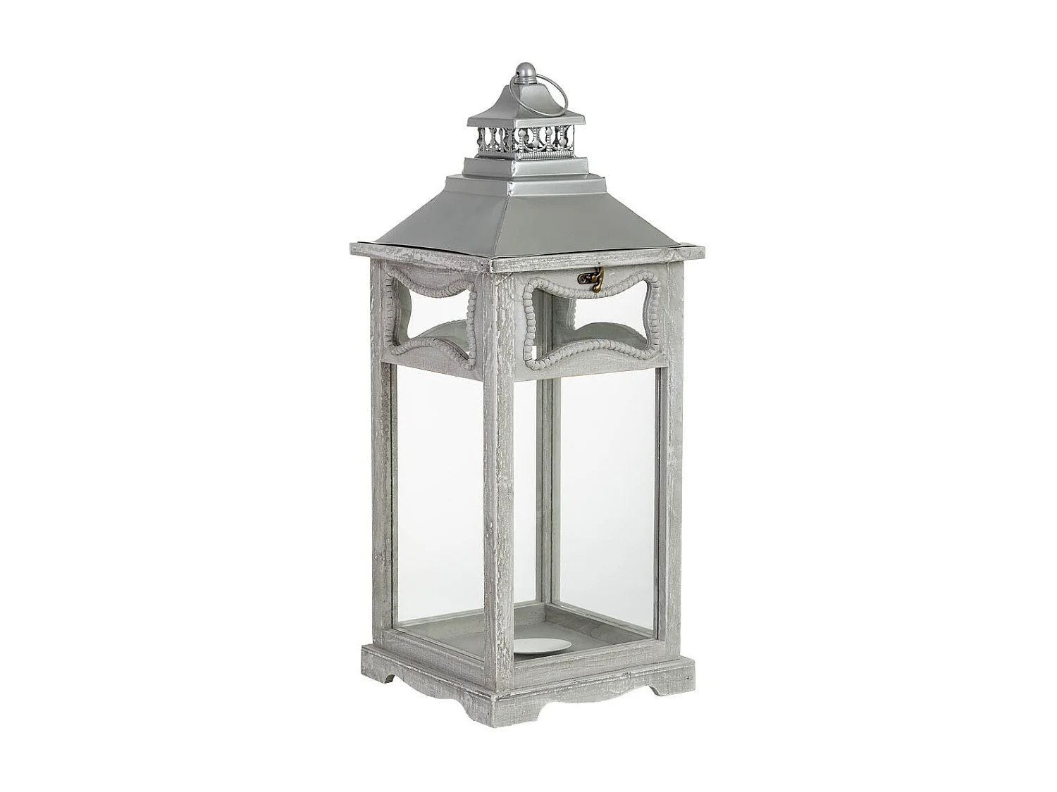Farol de madera 24x24x60h cm