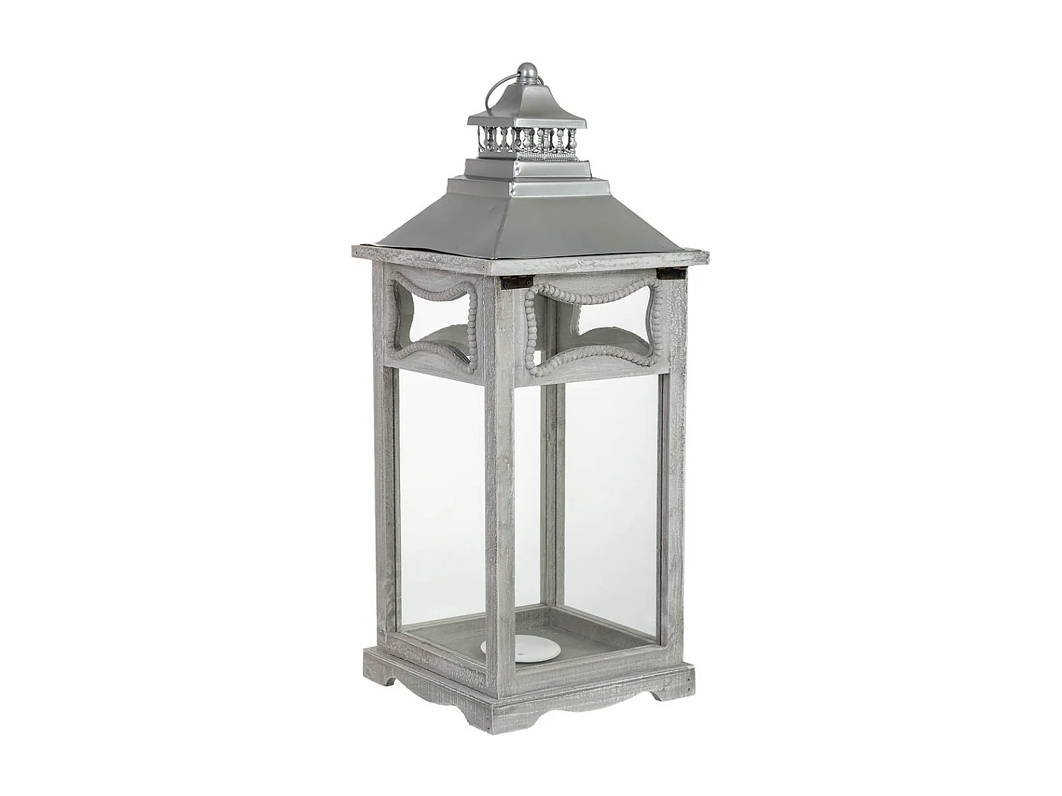 Farol de madera 24x24x60h cm