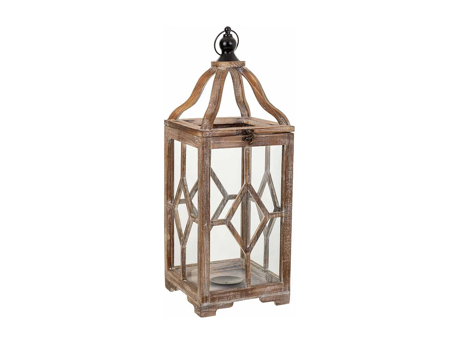 Farol de madera 21x21x60h cm