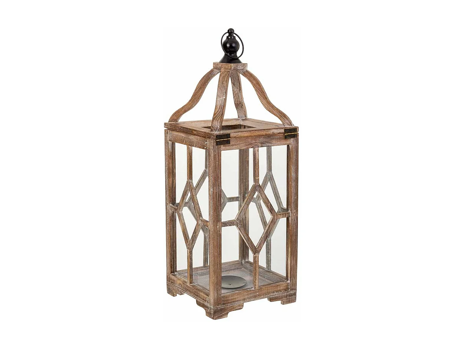 Farol de madera 21x21x60h cm