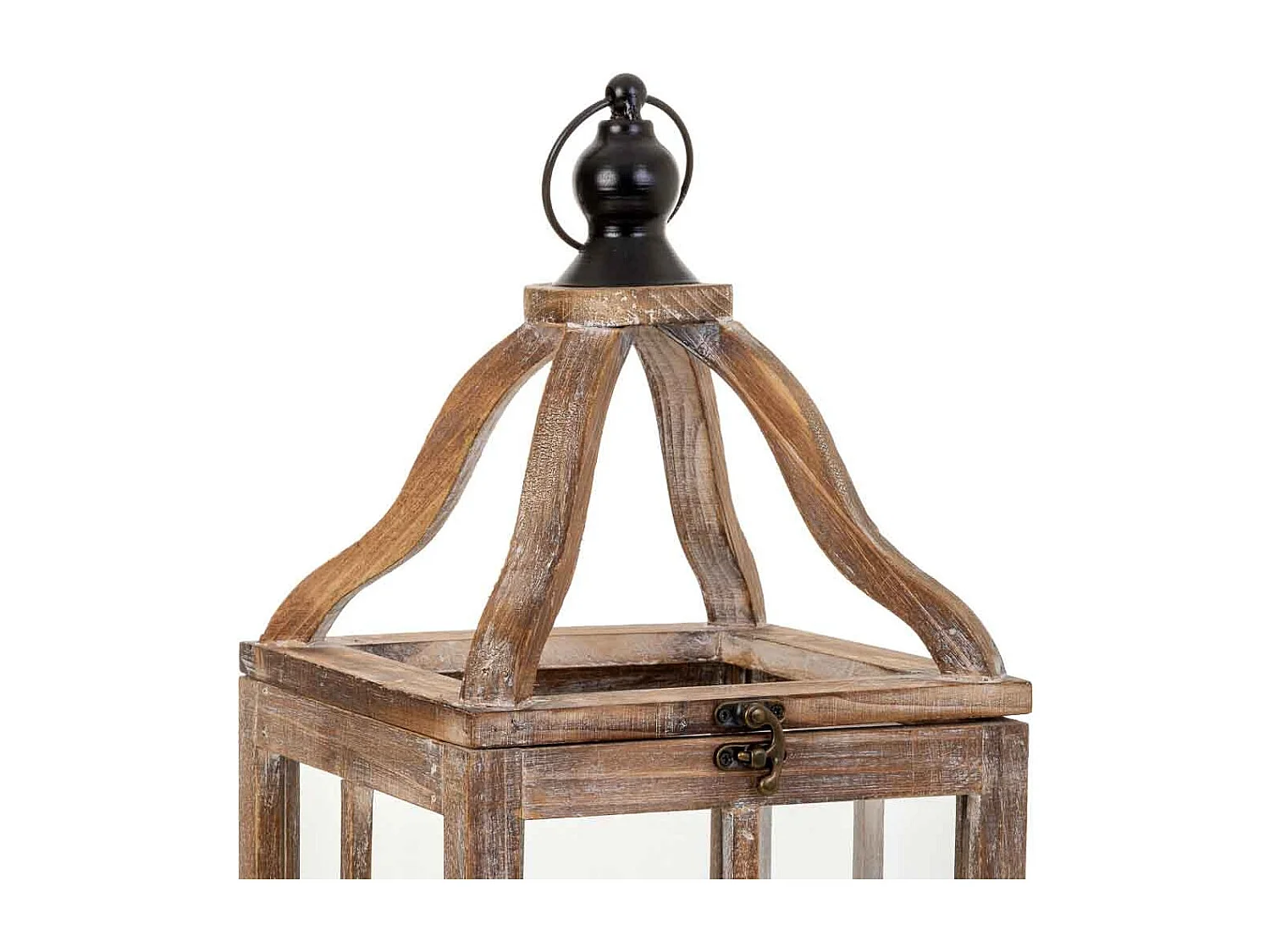 Farol de madera 21x21x60h cm