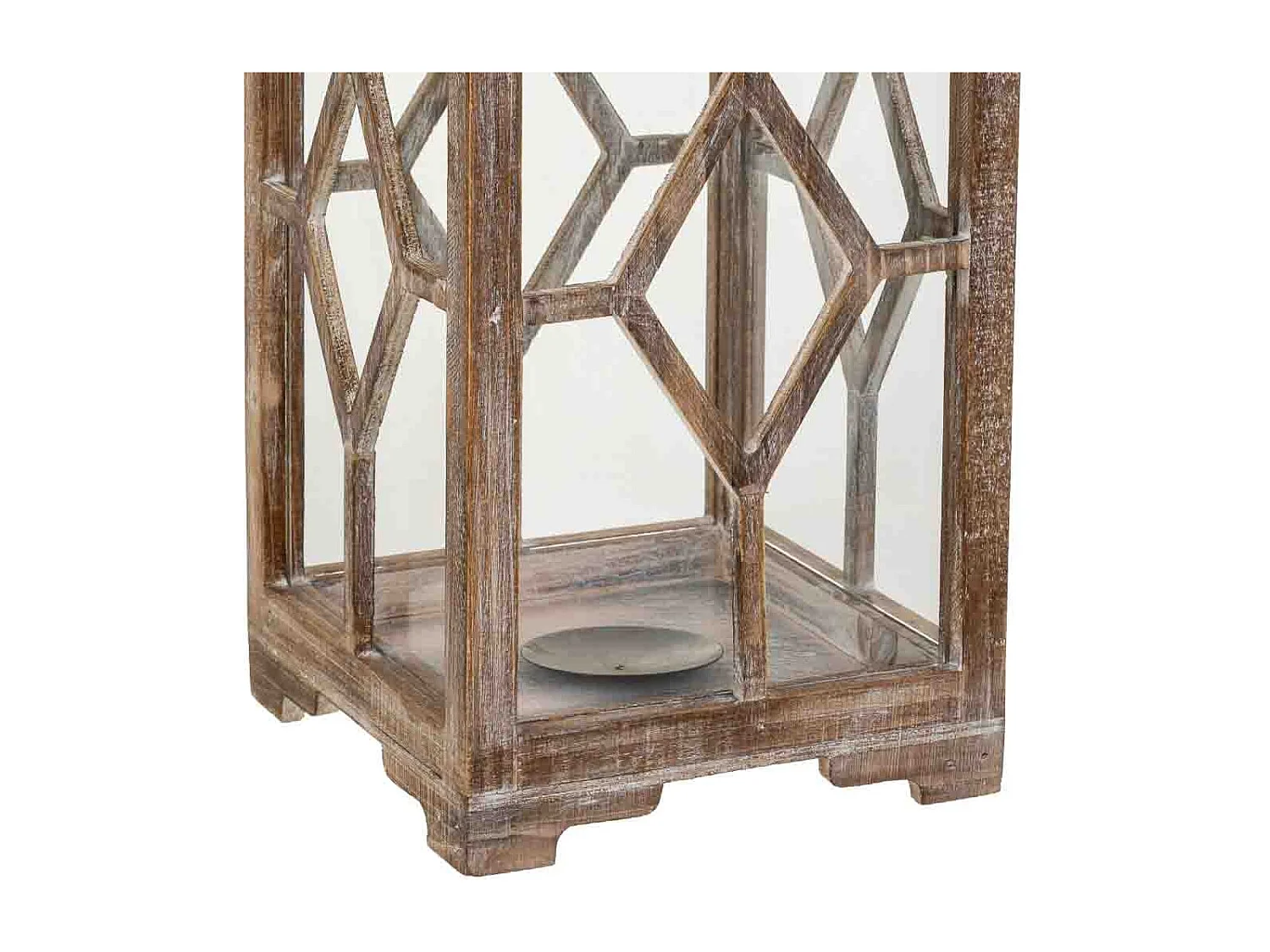 Farol de madera 21x21x60h cm