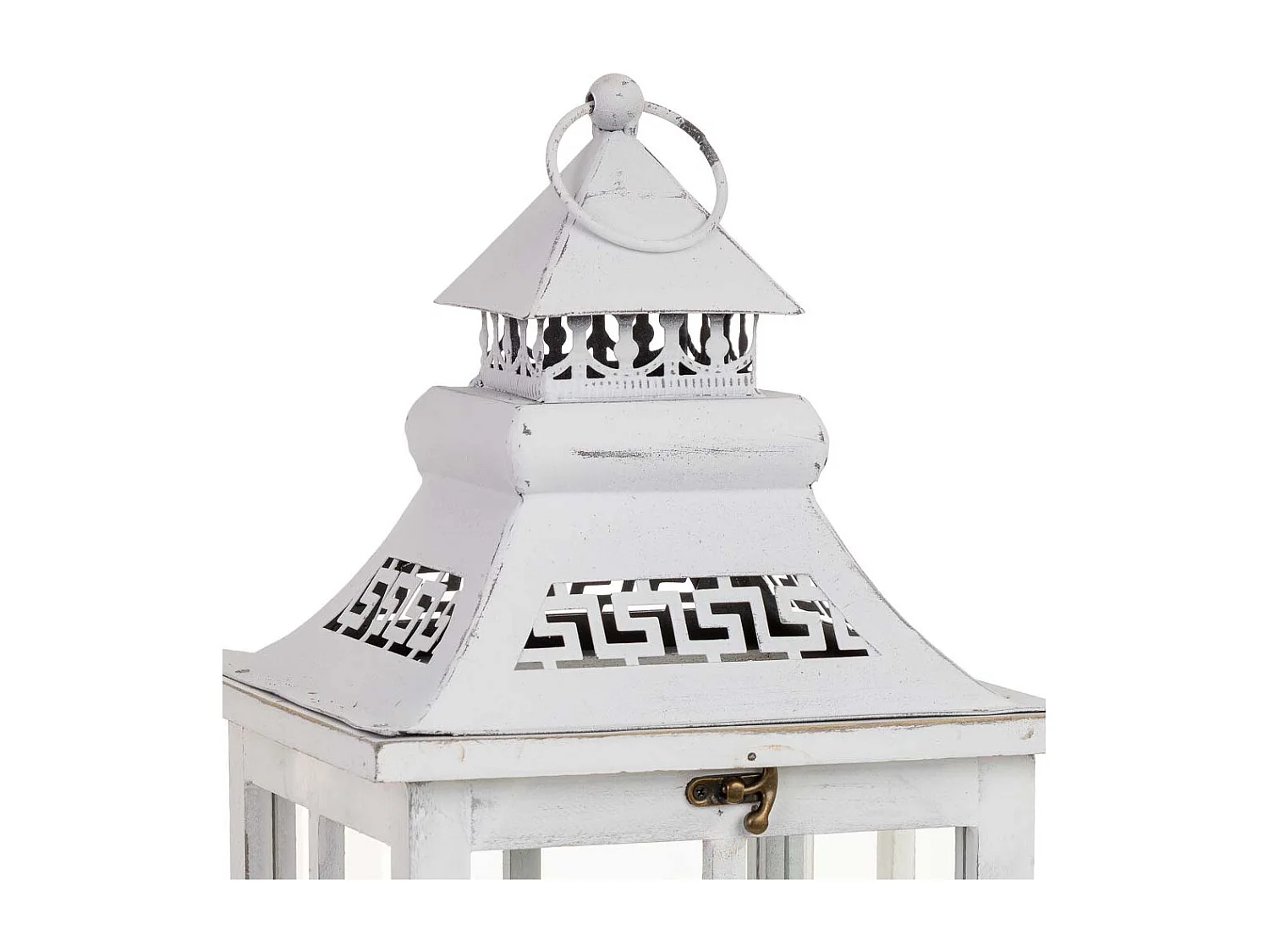 Lanterne en bois 23 x 23 x 60 cm (h)