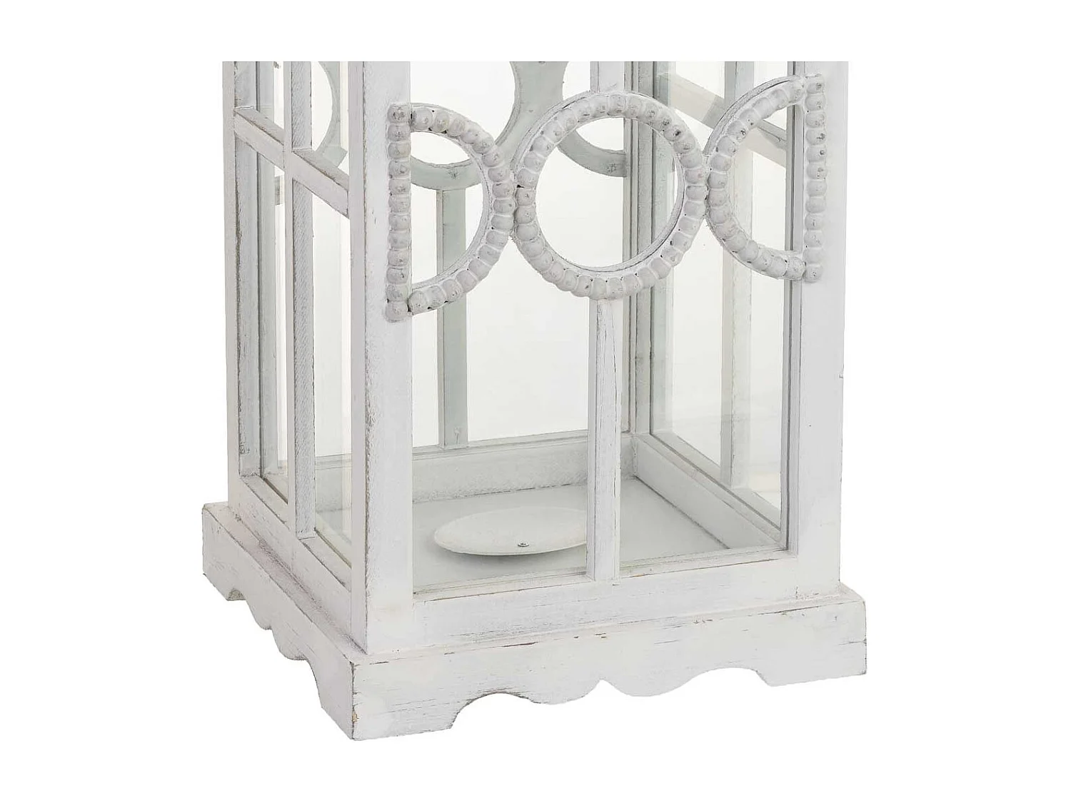 Lanterne en bois 23 x 23 x 60 cm (h)