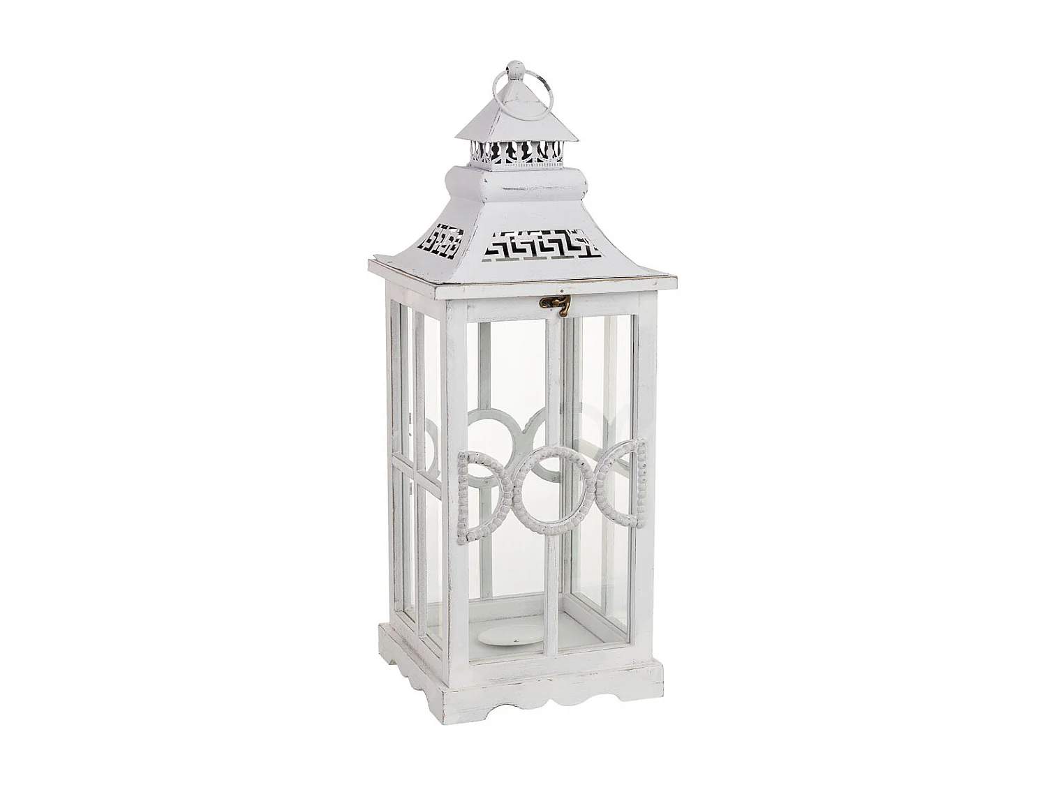 Farol de madera 23x23x60h cm