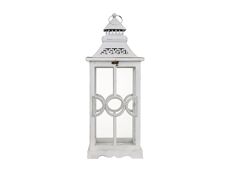 Lanterne en bois 23 x 23 x 60 cm (h)