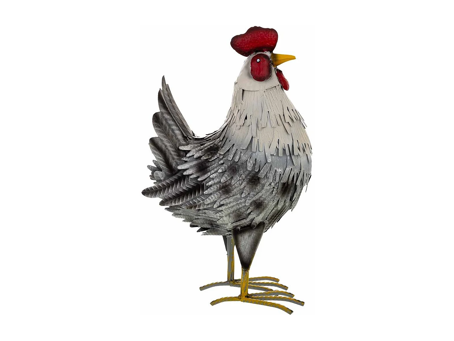 Figurine décorative en métal gris 22 x 14 x 36 cm (h)