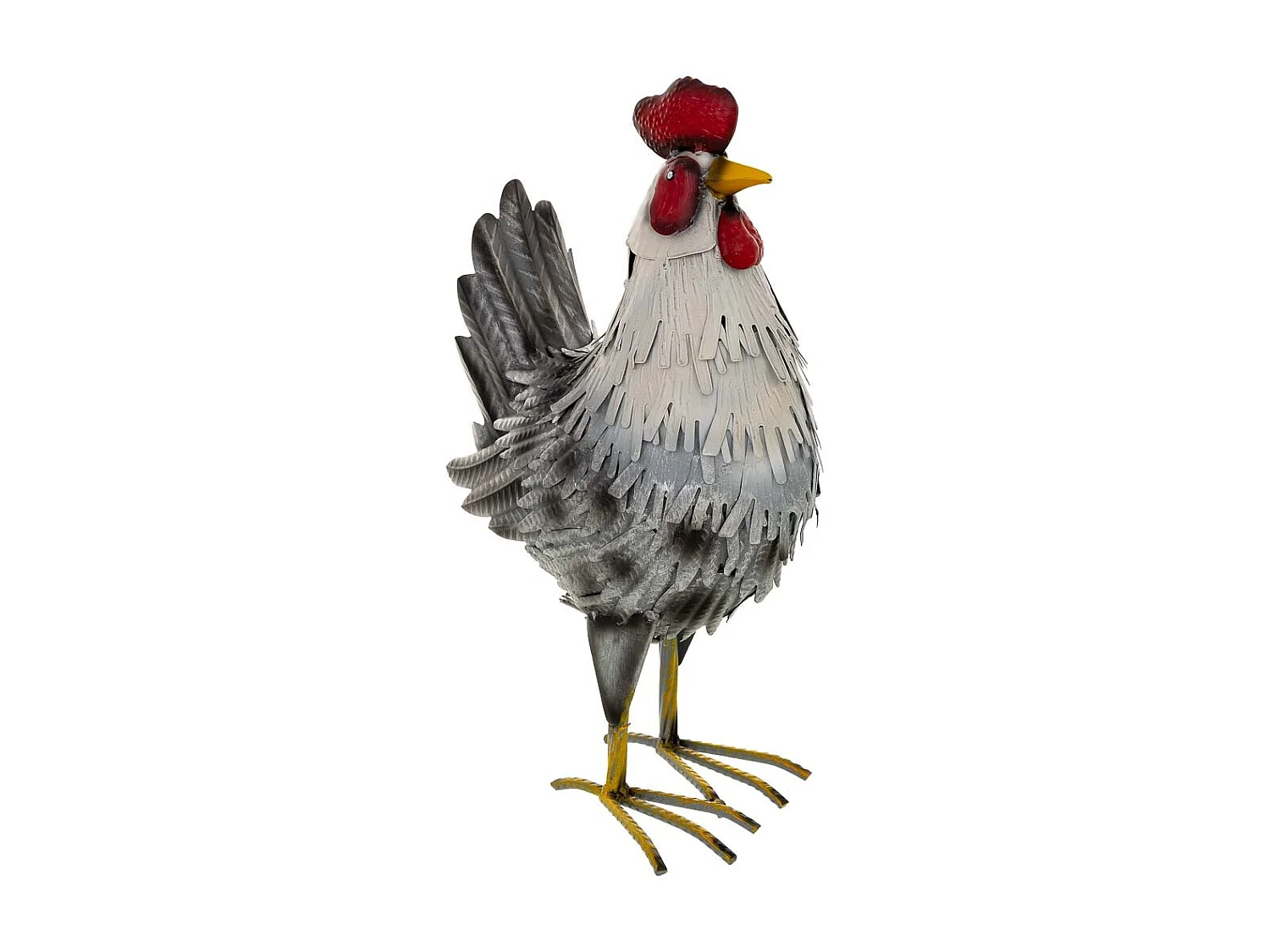 Figurine décorative en métal gris 22 x 14 x 36 cm (h)