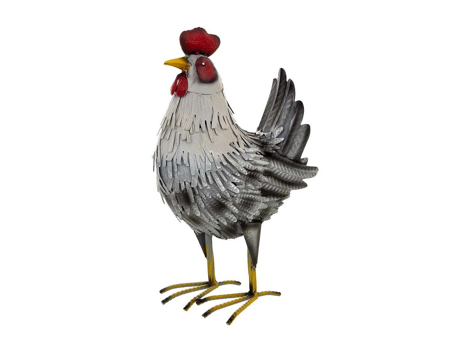 Figurine décorative en métal gris 22 x 14 x 36 cm (h)