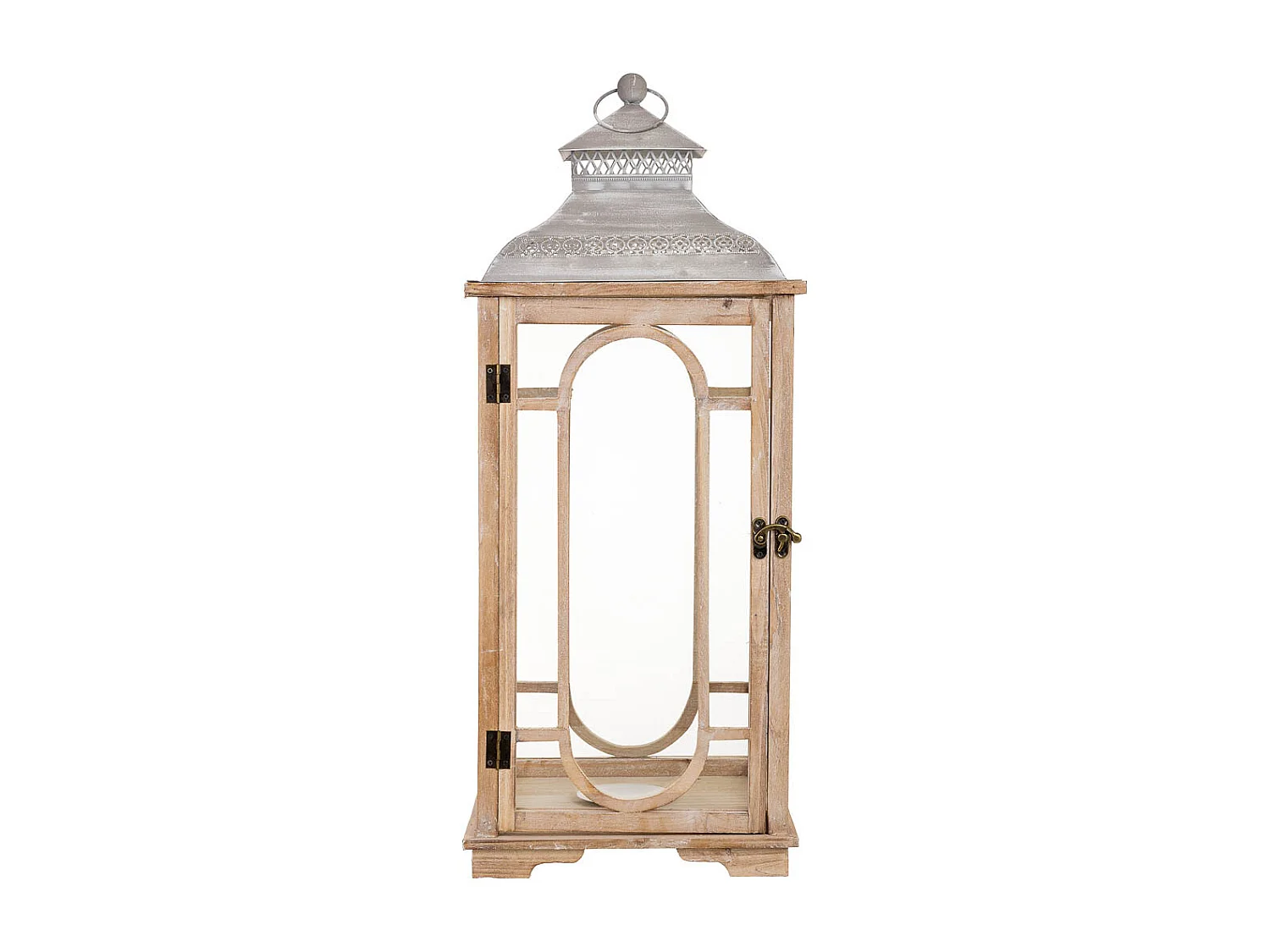 Farol de madera 30x30x73h cm
