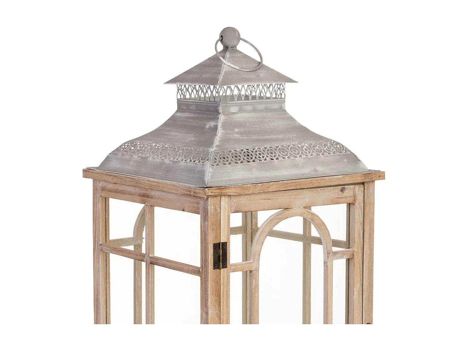 Farol de madera 30x30x73h cm