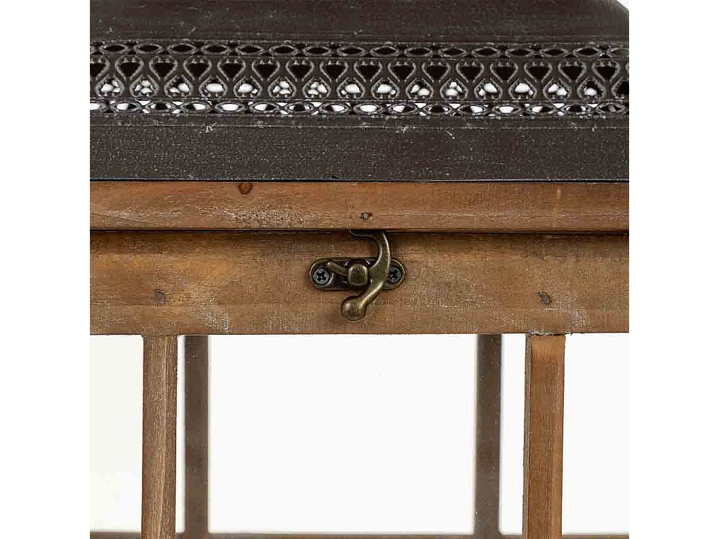 Lanterna in legno marrone 31x25,5x99h cm