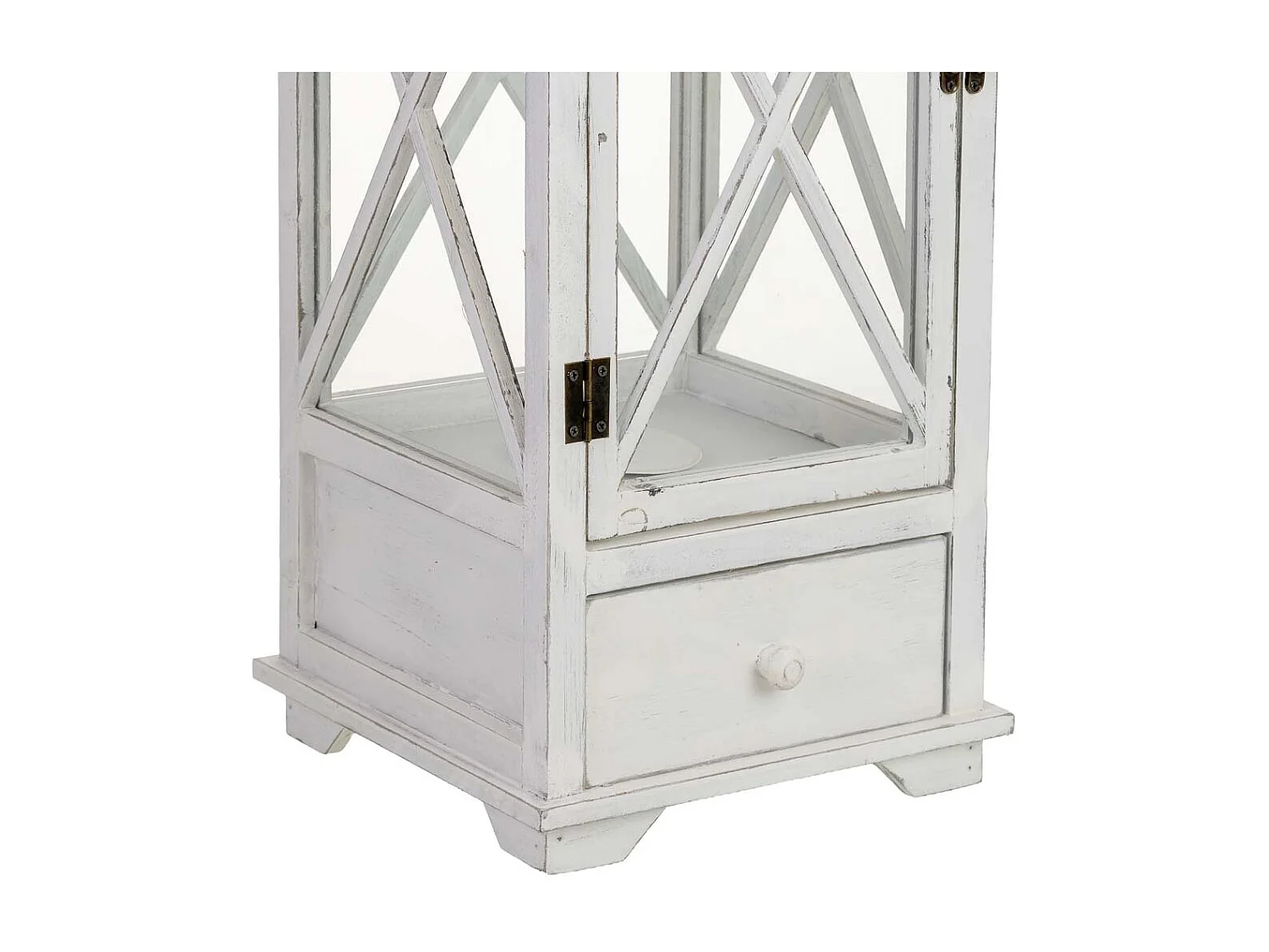 Lanterne en bois 25 x 25 x 71 cm (h)