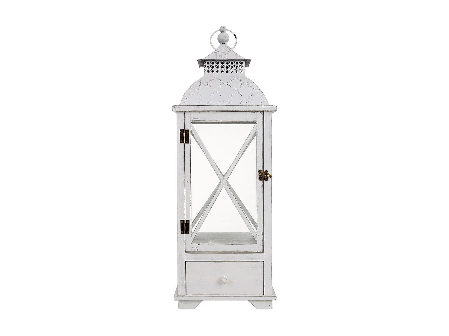 Farol de madera 25x25x71h cm