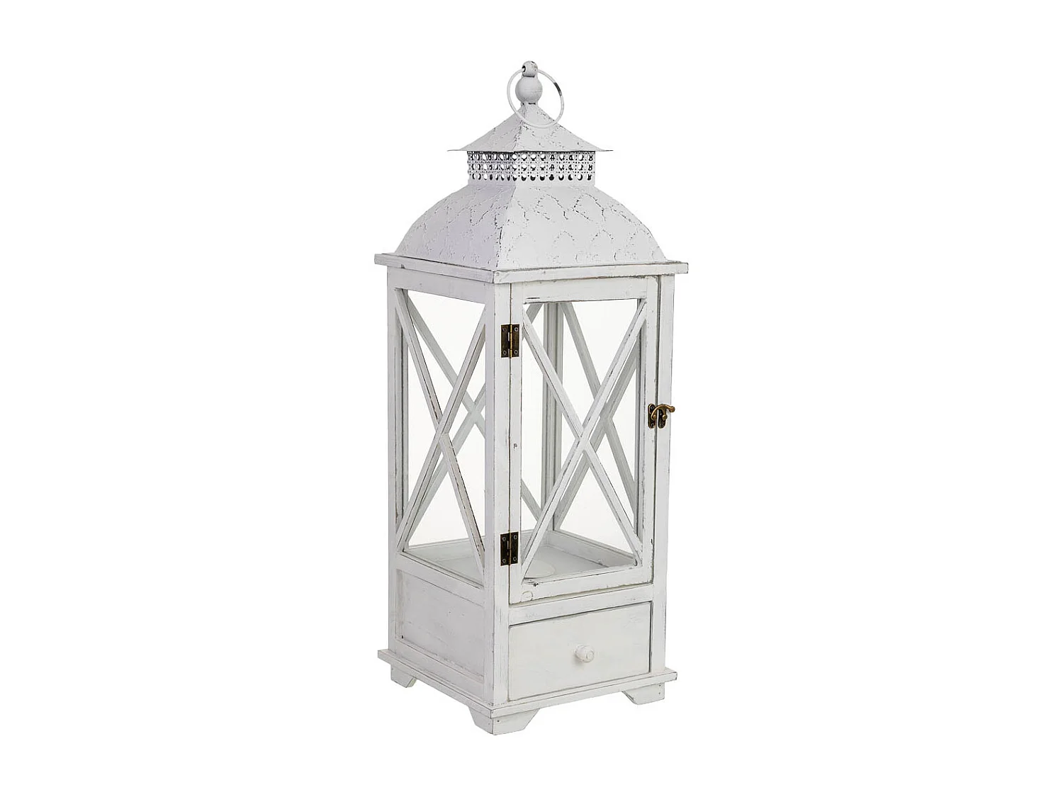 Farol de madera 25x25x71h cm
