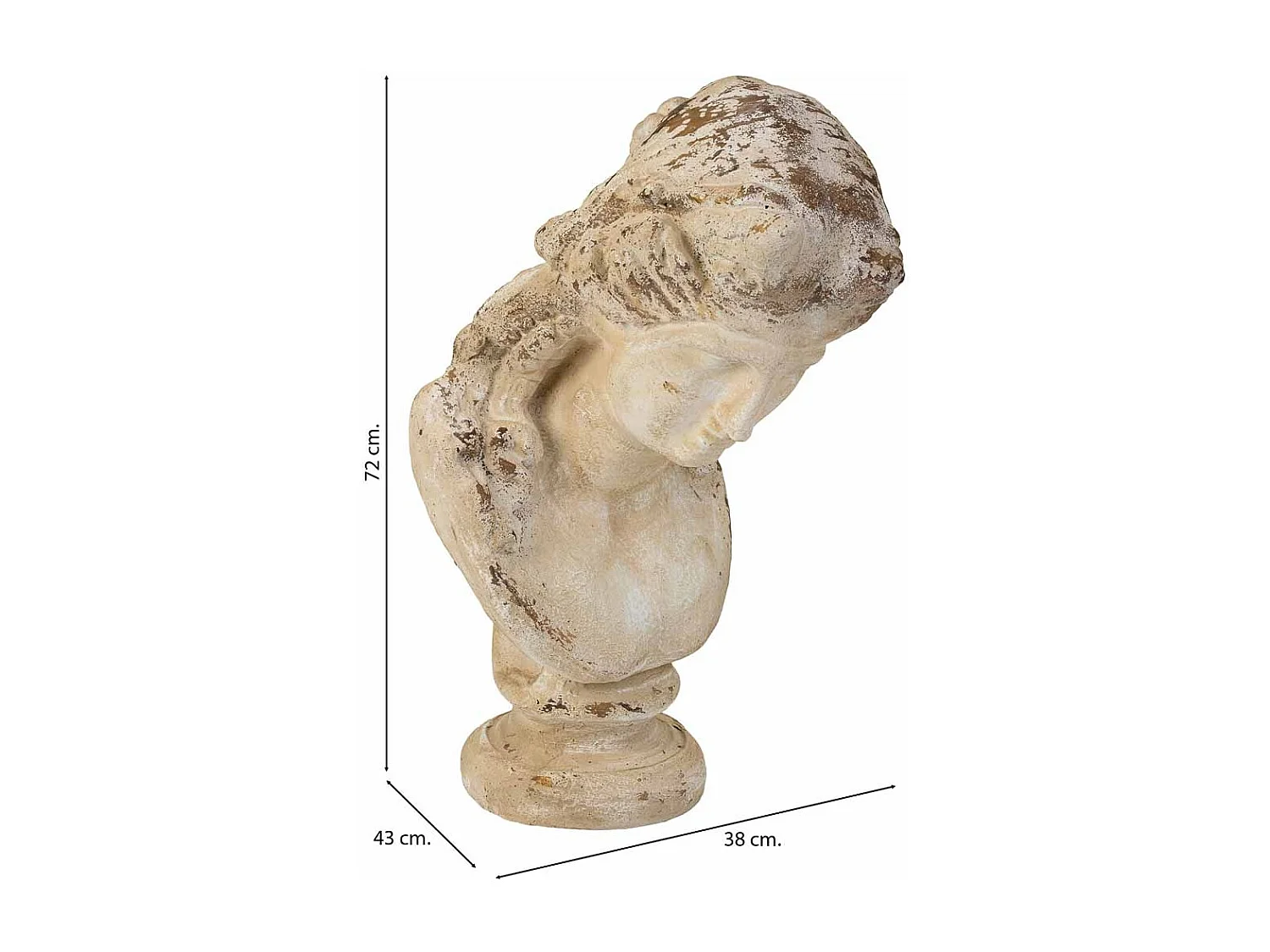 Figura decorativa rostro 38x43x72HCM