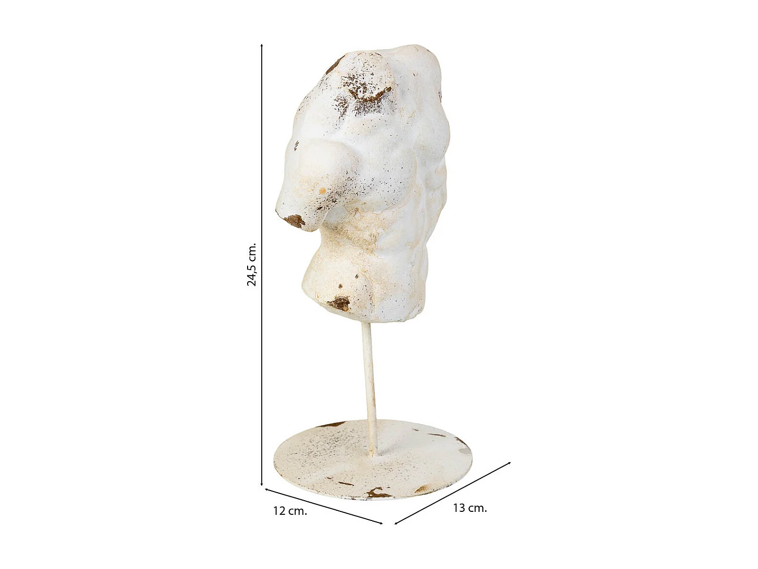 Figura decorativa busto 13x12x24.5HCM