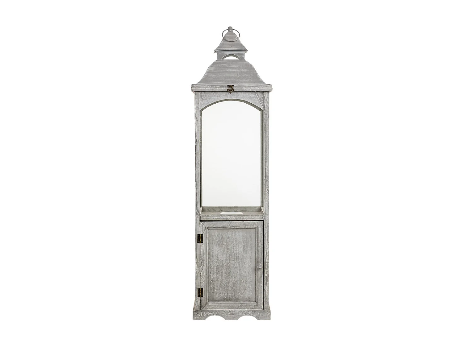 Farol de madera 30x30x112h cm