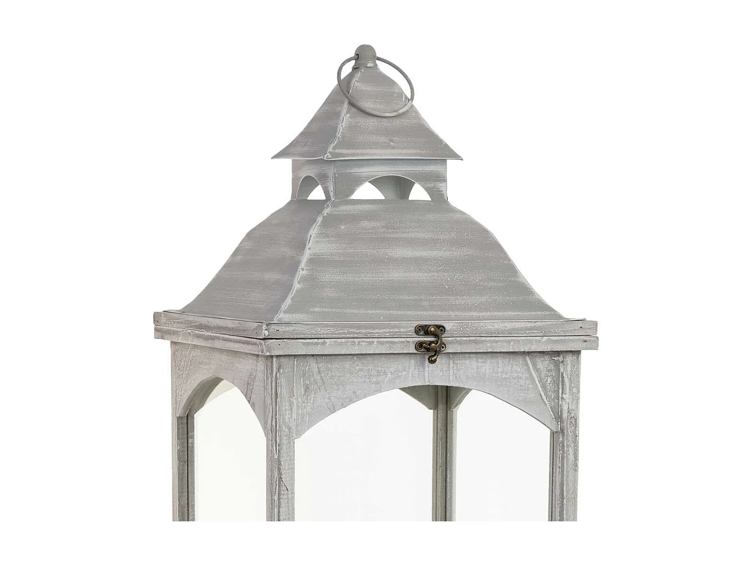 Farol de madera 30x30x112h cm