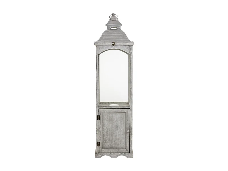 Lanterne en bois 30 x 30 x 112 cm (h)